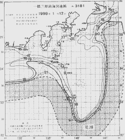 一都三県漁海況速報、関東・東海海況速報(1998/01/12)