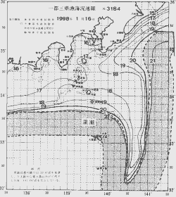 一都三県漁海況速報、関東・東海海況速報(1998/01/16)