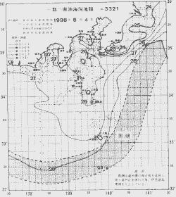 一都三県漁海況速報、関東・東海海況速報(1998/08/04)