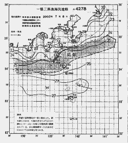 一都三県漁海況速報、関東・東海海況速報(2002/07/08)