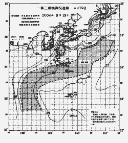 一都三県漁海況速報、関東・東海海況速報(2004/08/13)