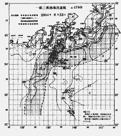 一都三県漁海況速報、関東・東海海況速報(2004/08/23)
