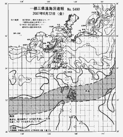 一都三県漁海況速報、関東・東海海況速報(2007/06/22)