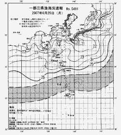 一都三県漁海況速報、関東・東海海況速報(2007/06/25)