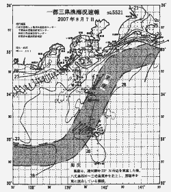 一都三県漁海況速報、関東・東海海況速報(2007/08/07)