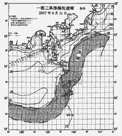 一都三県漁海況速報、関東・東海海況速報(2007/08/11)