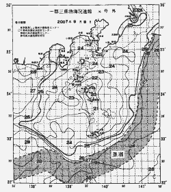 一都三県漁海況速報、関東・東海海況速報(2007/09/08)