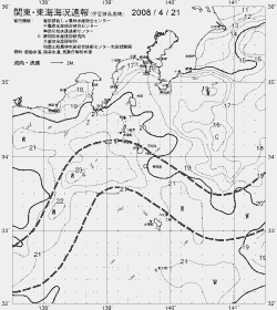 一都三県漁海況速報、関東・東海海況速報(2008/04/21)