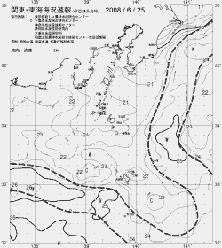 一都三県漁海況速報、関東・東海海況速報(2008/06/25)