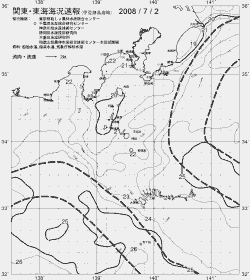 一都三県漁海況速報、関東・東海海況速報(2008/07/02)