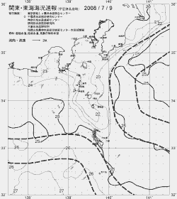 一都三県漁海況速報、関東・東海海況速報(2008/07/09)