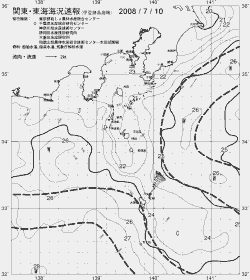 一都三県漁海況速報、関東・東海海況速報(2008/07/10)