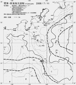 一都三県漁海況速報、関東・東海海況速報(2008/07/11)
