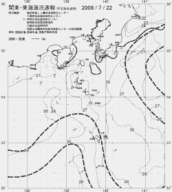 一都三県漁海況速報、関東・東海海況速報(2008/07/22)