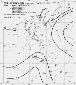 一都三県漁海況速報、関東・東海海況速報(2008/07/25)