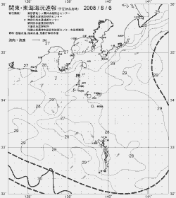 一都三県漁海況速報、関東・東海海況速報(2008/08/06)