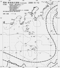 一都三県漁海況速報、関東・東海海況速報(2008/08/12)