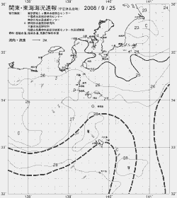 一都三県漁海況速報、関東・東海海況速報(2008/09/25)