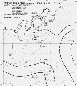 一都三県漁海況速報、関東・東海海況速報(2008/09/27)