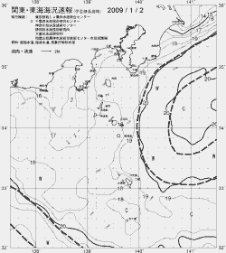 一都三県漁海況速報、関東・東海海況速報(2009/01/02)