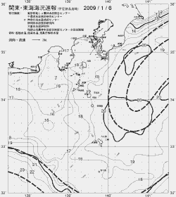 一都三県漁海況速報、関東・東海海況速報(2009/01/06)