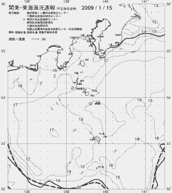 一都三県漁海況速報、関東・東海海況速報(2009/01/15)