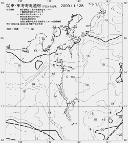 一都三県漁海況速報、関東・東海海況速報(2009/01/28)
