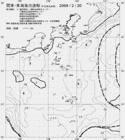 一都三県漁海況速報、関東・東海海況速報(2009/02/20)