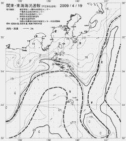 一都三県漁海況速報、関東・東海海況速報(2009/04/19)