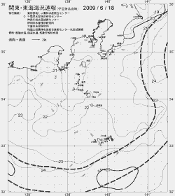 一都三県漁海況速報、関東・東海海況速報(2009/06/18)