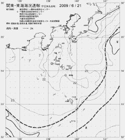 一都三県漁海況速報、関東・東海海況速報(2009/06/21)
