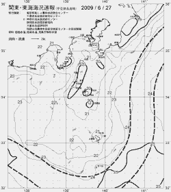 一都三県漁海況速報、関東・東海海況速報(2009/06/27)