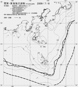 一都三県漁海況速報、関東・東海海況速報(2009/07/08)