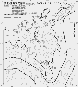 一都三県漁海況速報、関東・東海海況速報(2009/07/22)
