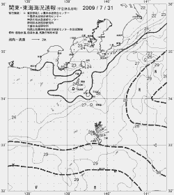一都三県漁海況速報、関東・東海海況速報(2009/07/31)