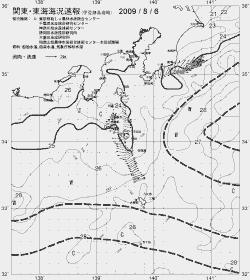 一都三県漁海況速報、関東・東海海況速報(2009/08/06)