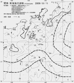 一都三県漁海況速報、関東・東海海況速報(2009/08/11)