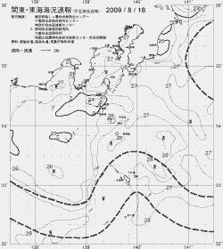 一都三県漁海況速報、関東・東海海況速報(2009/08/18)