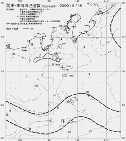 一都三県漁海況速報、関東・東海海況速報(2009/08/19)