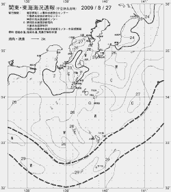 一都三県漁海況速報、関東・東海海況速報(2009/08/27)