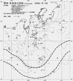 一都三県漁海況速報、関東・東海海況速報(2009/08/30)