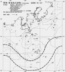 一都三県漁海況速報、関東・東海海況速報(2009/08/31)