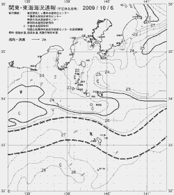 一都三県漁海況速報、関東・東海海況速報(2009/10/06)