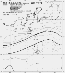 一都三県漁海況速報、関東・東海海況速報(2009/10/21)