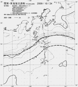 一都三県漁海況速報、関東・東海海況速報(2009/10/24)