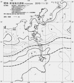 一都三県漁海況速報、関東・東海海況速報(2010/01/31)