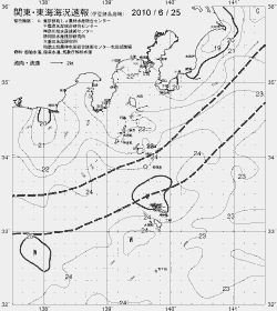 一都三県漁海況速報、関東・東海海況速報(2010/06/25)