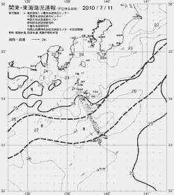 一都三県漁海況速報、関東・東海海況速報(2010/07/11)