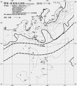 一都三県漁海況速報、関東・東海海況速報(2010/07/13)