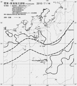 一都三県漁海況速報、関東・東海海況速報(2010/07/14)